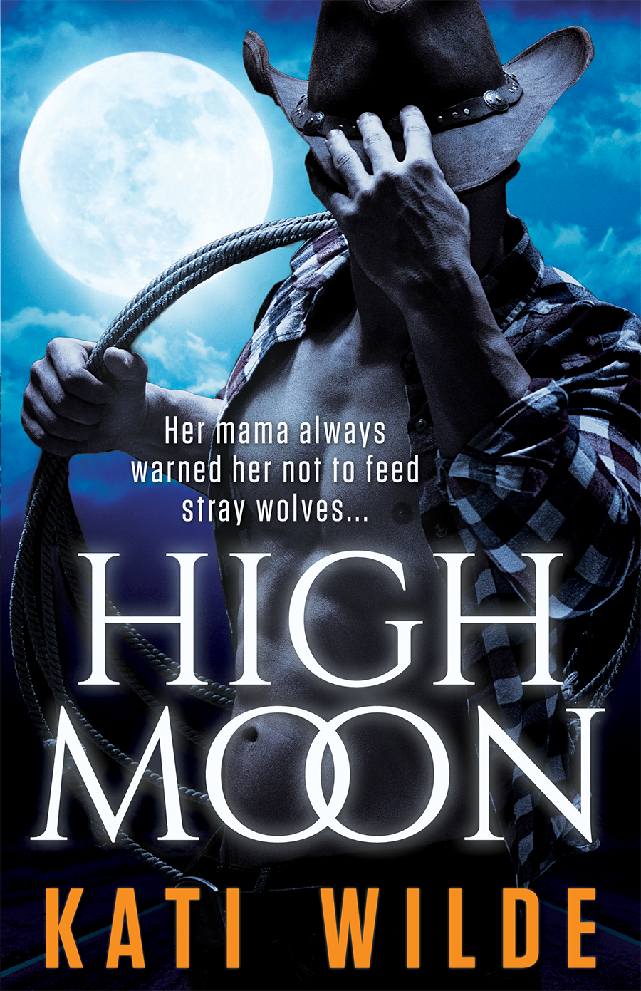 high moon cover showing a cowboy in front of a full moon